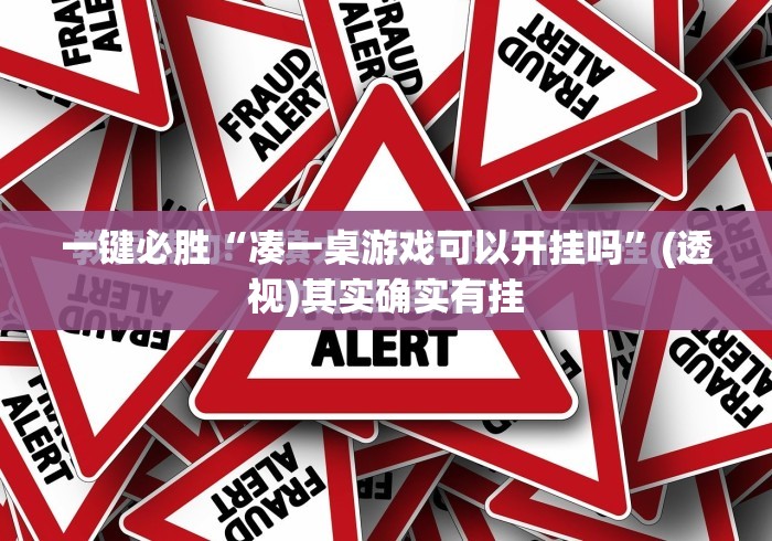 一键必胜“凑一桌游戏可以开挂吗”(透视)其实确实有挂