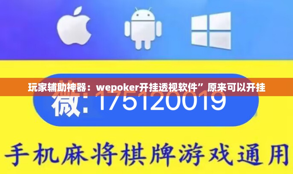 玩家辅助神器：wepoker开挂透视软件	”原来可以开挂