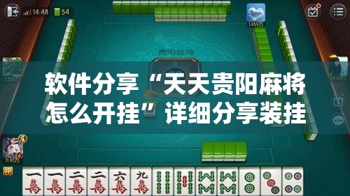 软件分享“天天贵阳麻将怎么开挂”详细分享装挂步骤