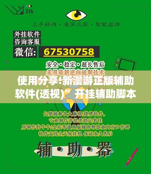 使用分享!新漫游正版辅助软件(透视)”开挂辅助脚本+详细开挂安装教程