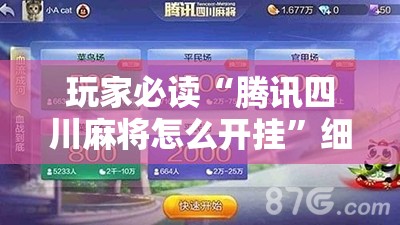 玩家必读“腾讯四川麻将怎么开挂”细辅助教程分享