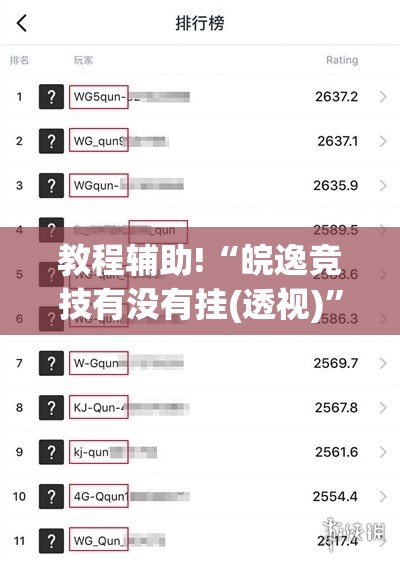 教程辅助!“皖逸竞技有没有挂(透视)”开挂辅助脚本+详细开挂安装教程