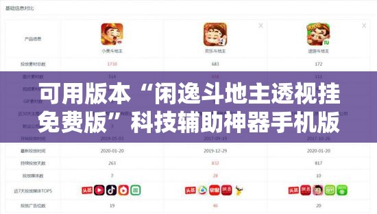 可用版本“闲逸斗地主透视挂免费版”科技辅助神器手机版