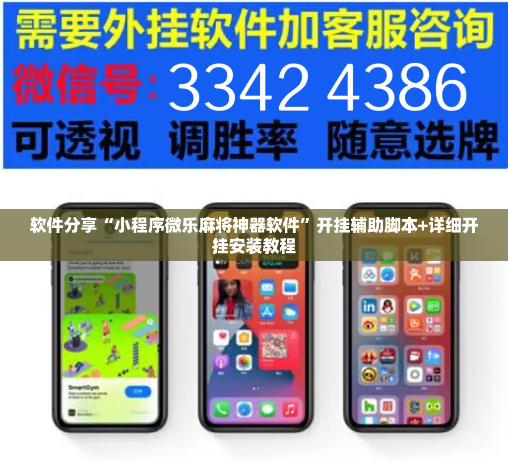 软件分享“小程序微乐麻将神器软件”开挂辅助脚本+详细开挂安装教程