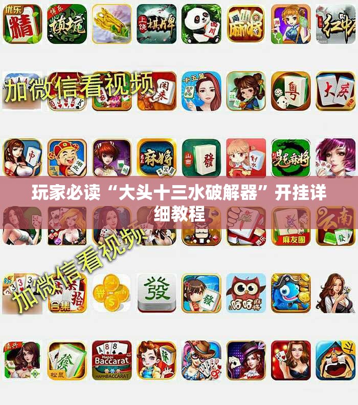 玩家必读“大头十三水破解器	”开挂详细教程