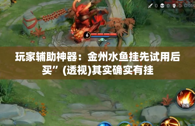 玩家辅助神器：金州水鱼挂先试用后买	”(透视)其实确实有挂