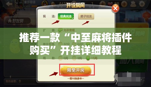 推荐一款“中至麻将插件购买”开挂详细教程