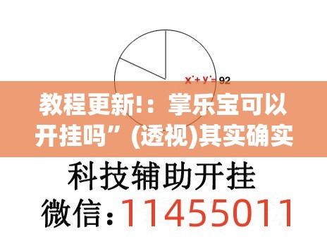教程更新!：掌乐宝可以开挂吗”(透视)其实确实有挂