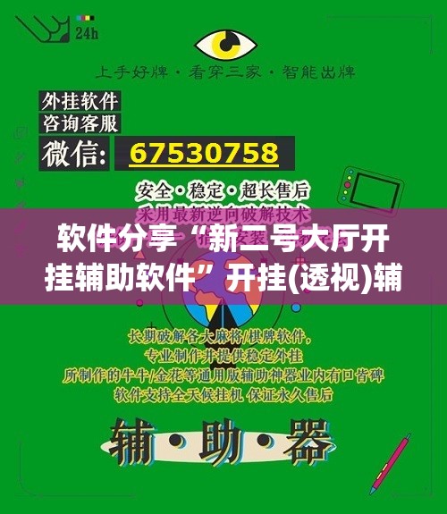 软件分享“新二号大厅开挂辅助软件”开挂(透视)辅助教程