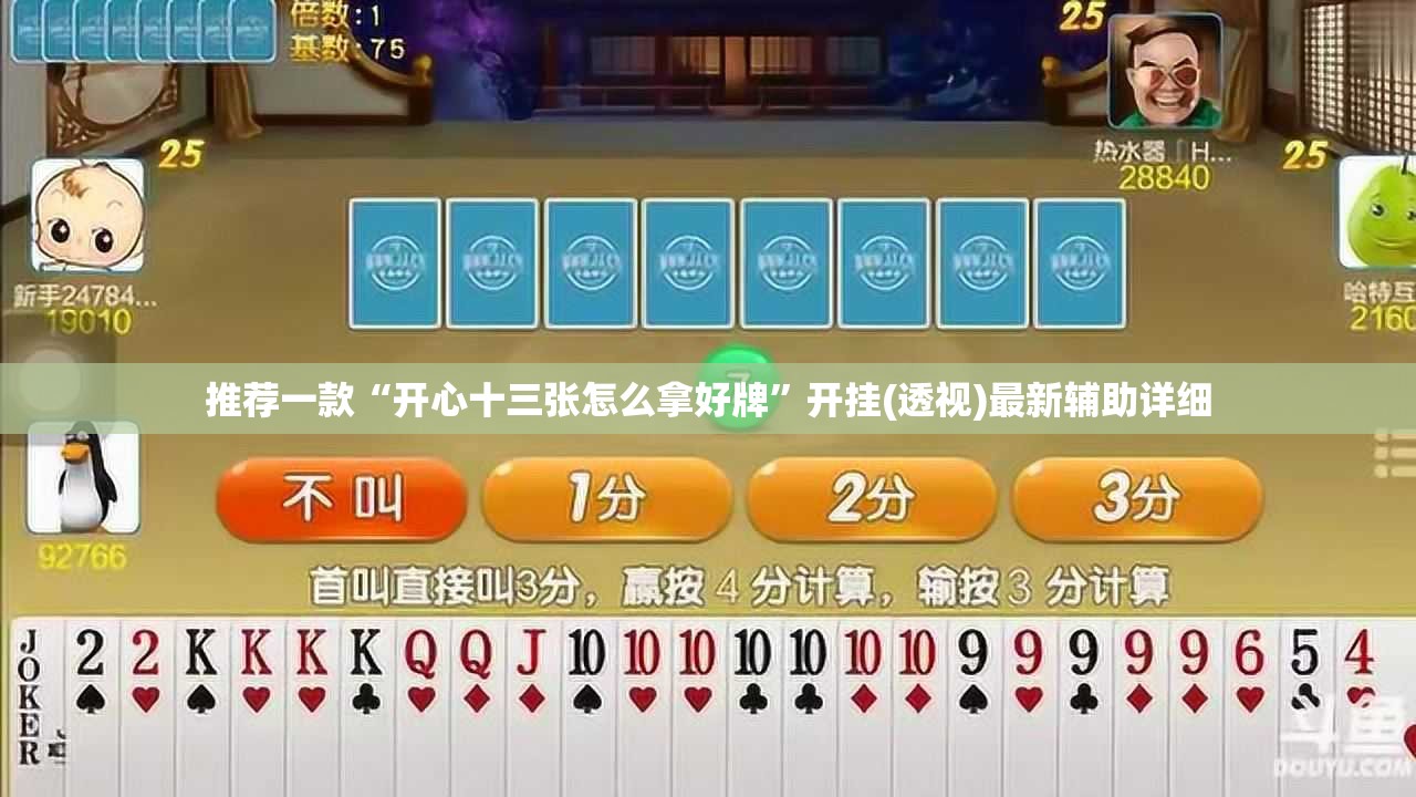 推荐一款“开心十三张怎么拿好牌”开挂(透视)最新辅助详细