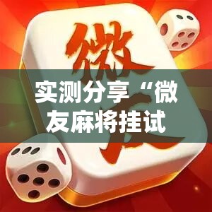 实测分享“微友麻将挂试用一天30元”细辅助教程分享