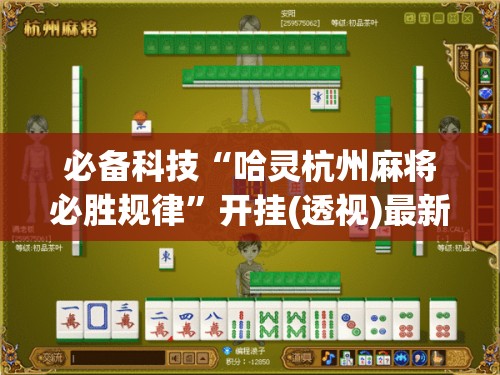 必备科技“哈灵杭州麻将必胜规律”开挂(透视)最新辅助详细