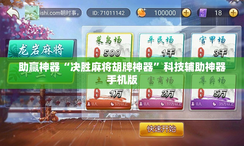 助赢神器“决胜麻将胡牌神器	”科技辅助神器手机版