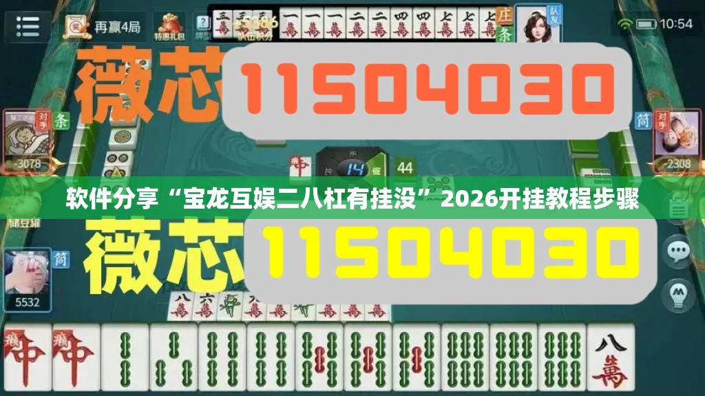 软件分享“宝龙互娱二八杠有挂没”2026开挂教程步骤