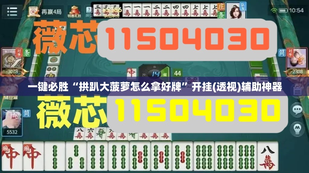 一键必胜“拱趴大菠萝怎么拿好牌	”开挂(透视)辅助神器