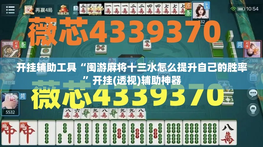 开挂辅助工具“闽游麻将十三水怎么提升自己的胜率”开挂(透视)辅助神器
